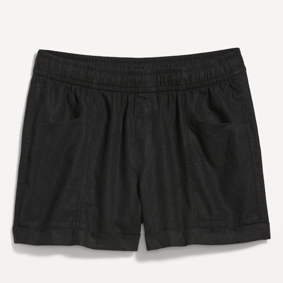 NWT! High-Waisted Linen-Blend Utility Shorts for Women -- 3.5-inch inseam🩵 - Picture 4 of 8